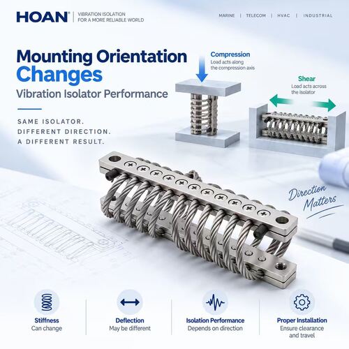 Ultimo blog dell'azienda How Mounting Orientation Changes Vibration Isolator Performance