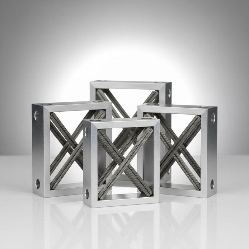 Isolatore di filo di filo 100G resistente agli urti con costruzione in acciaio inossidabile o alluminio - ISO9001:2015 Certified Vibration Mount