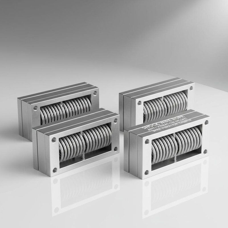 Isolatore in fune d'acciaio inossidabile con carico statico massimo di 370 kg per smorzamento di urti e vibrazioni marine